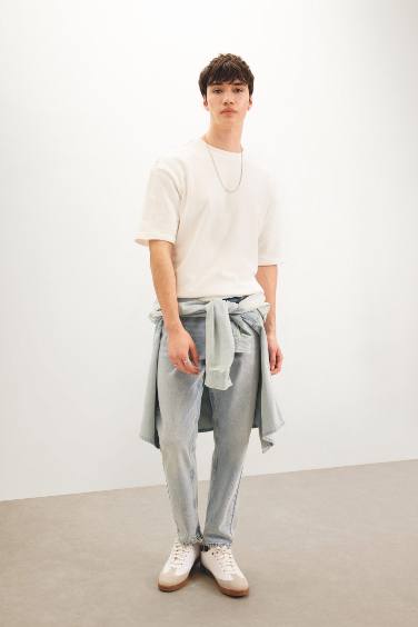 Comfort Regular Fit Relaxed Fit Crew Neck Printed T-Shirt