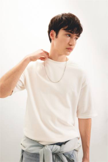 Comfort Regular Fit Relaxed Fit Crew Neck Printed T-Shirt