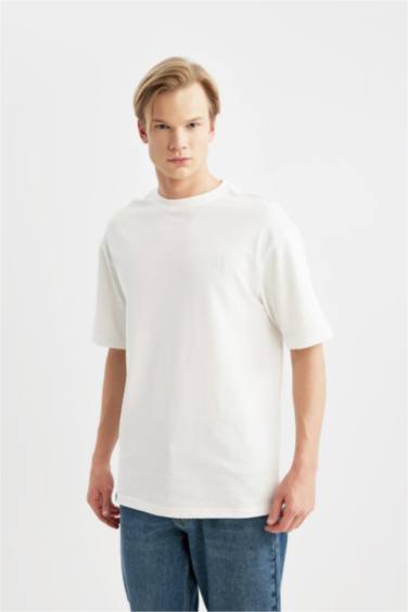 Comfort Regular Fit Relaxed Fit Crew Neck Printed T-Shirt