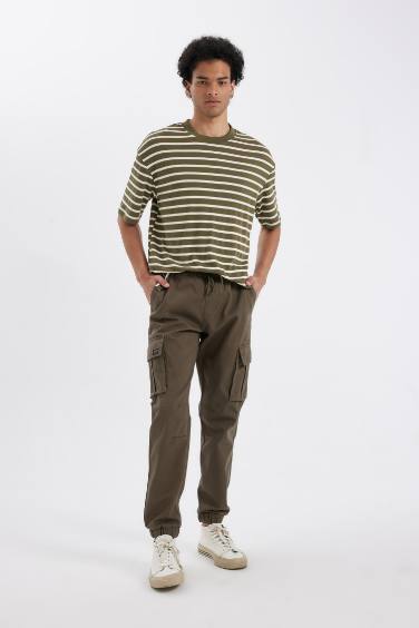 Comfort Regular Fit Crew Neck Striped Heavy Fabric T-Shirt