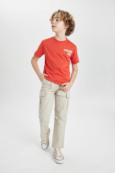 Boy Jogger Straight Leg Gabardine Trousers