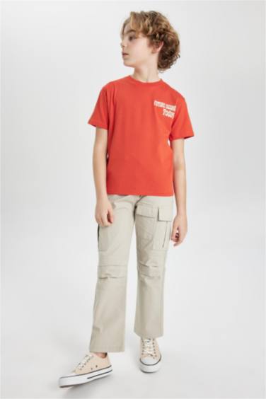 Boy Jogger Straight Leg Gabardine Trousers