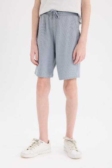 Детские шорты из пике с резинкой на талии и карманами