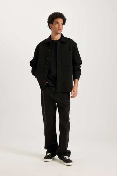 Regular Fit Basic Düz Uzun Kollu Gömlek