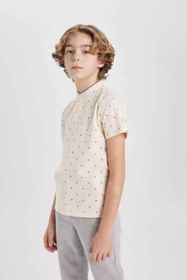 Boy Crew Neck Pique Polo T-Shirt