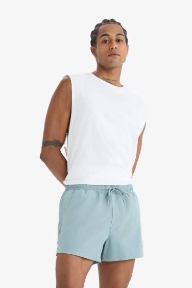 DeFactoFit Andy Printed Flexible Textured Sports Swim Shorts