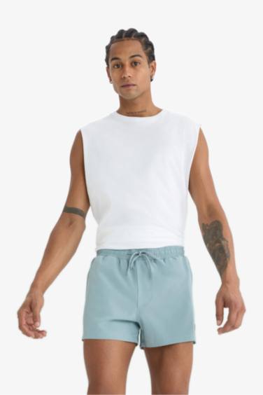 DeFactoFit Andy Printed Flexible Textured Sports Swim Shorts