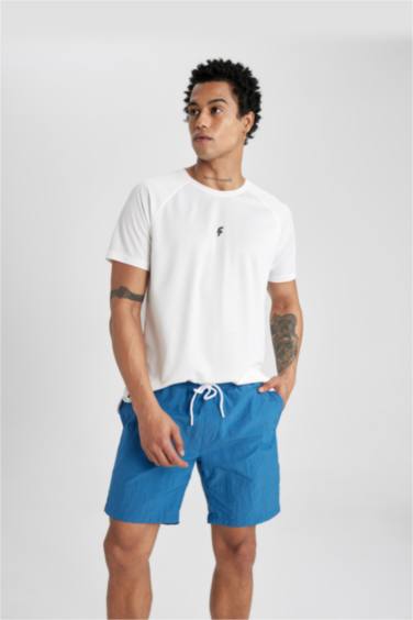 DeFactoFit Regular Fit Printed Short Swim Shorts