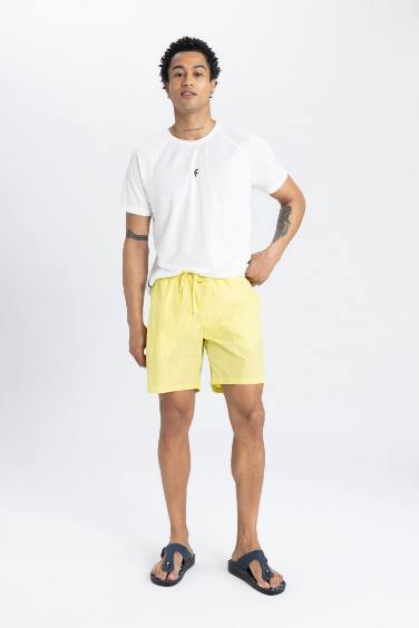 DeFactoFit Regular Fit Printed Short Swim Shorts