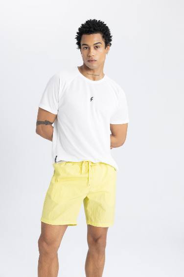 DeFactoFit Regular Fit Printed Short Swim Shorts