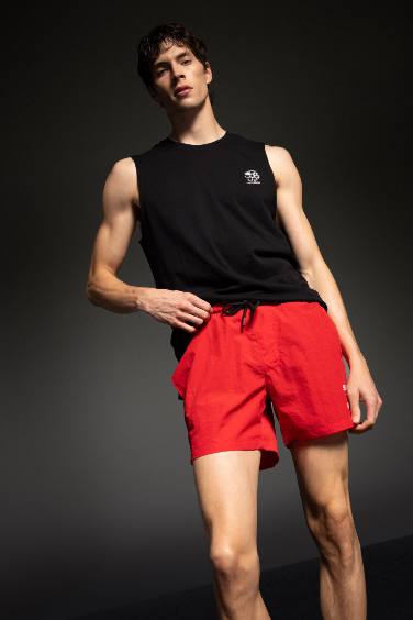 شورت بحر قصير أحمر من DeFactoFit