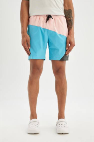 شورت بحر قصير قصة عادية محكم ملون من DeFactoFit