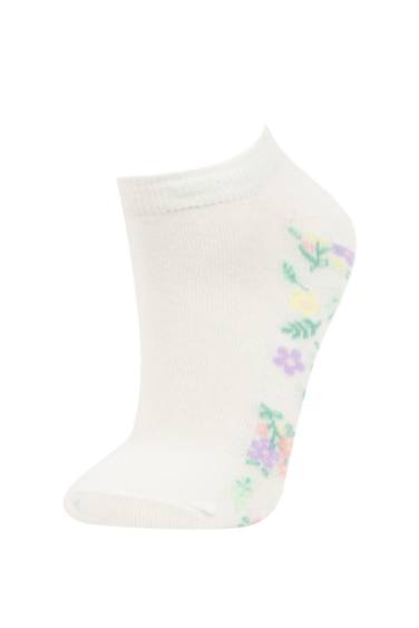 Woman Flower 3 piece Short Socks