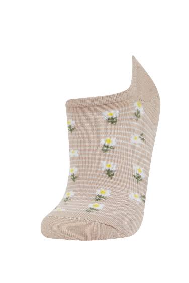 Woman Flower 3 piece Step Socks
