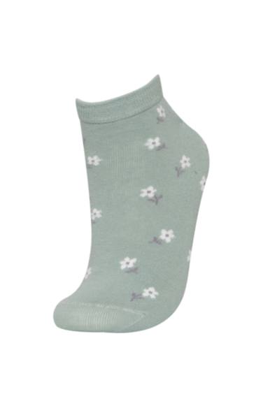 Woman Flower 3 piece Short Socks