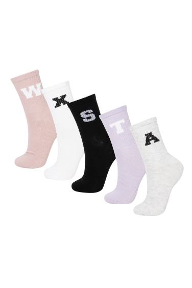 Woman 5 Piece Cotton Long Socks