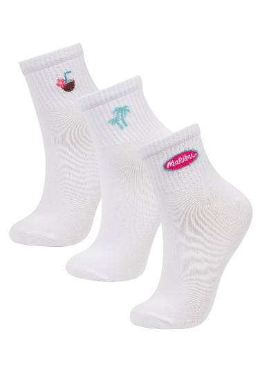 Chaussettes Courtes Coton pour Femme - 3 Pièces