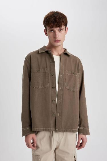 Relax Fit Cotton Long Sleeve Shirt