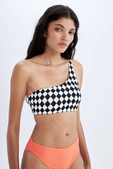 DeFactoFit Checkerboard Pattern Bikini Top