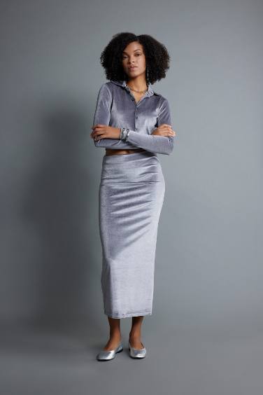 Pencil Skirt Maxi Knitted Skirt