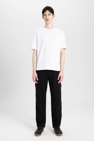 Cargo Fit Regular Hem Gabardine Trousers