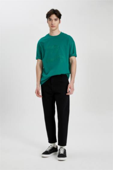 تيشيرت قصة مريحة بياخة مستديرة