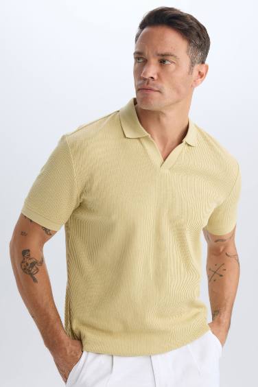 Regular Fit Pleat Polo T-Shirt