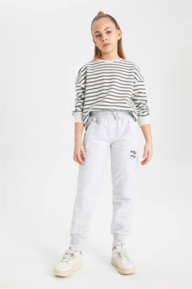 Pantalon De Jogging gris imprimé Pour Fille