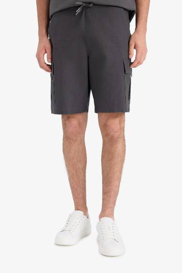 Cotton Relax Fit Bermuda Shorts