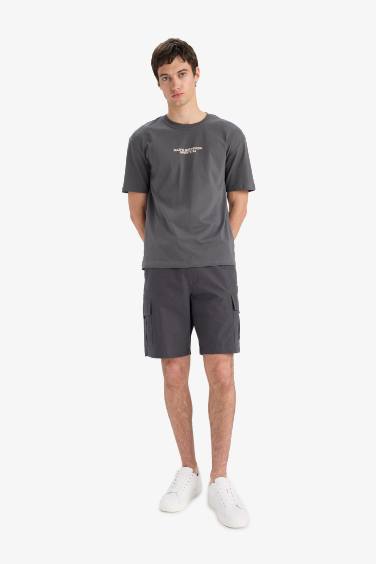 Cotton Relax Fit Bermuda Shorts