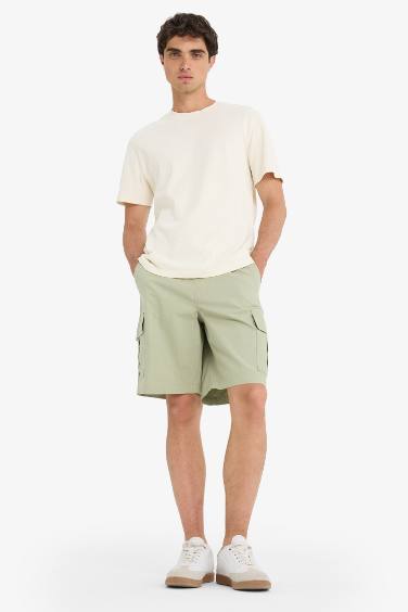 Cotton Relax Fit Bermuda Shorts