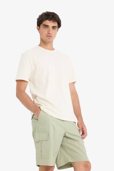 Cotton Relax Fit Bermuda Shorts