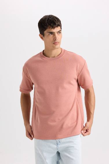 Oversize Fit Crew Neck Basic Short Sleeve T-Shirt