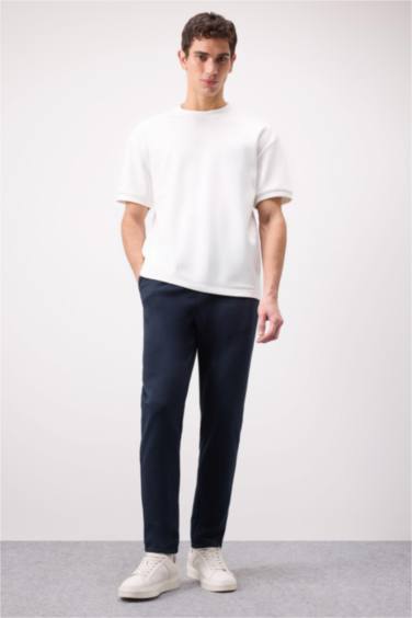 Футболка оверсайз свободного кроя с круглым вырезом, базовая, однотонная, с коротким рукавом, из тяжелой ткани