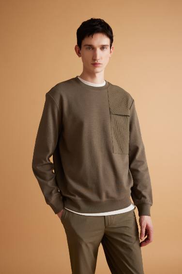 Sweatshirt Coupe Régulière Col Rond