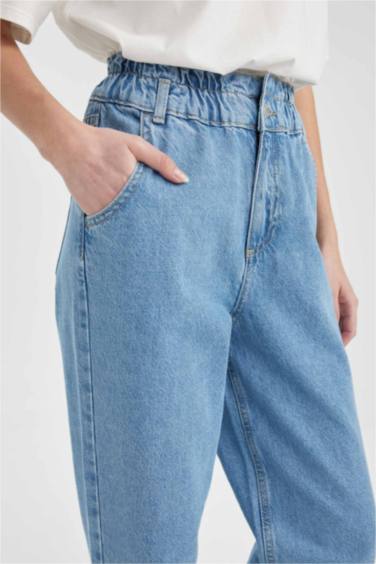 Paperbag High Waist Ankle Length Jeans