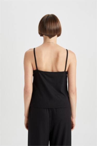 Regular Fit Askılı Casual Pijama Üstü-Fall in Love