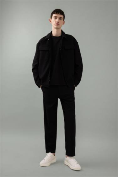 Tapered Fit Regular Hem Trousers