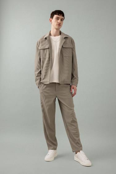 Tapered Fit Regular Hem Trousers