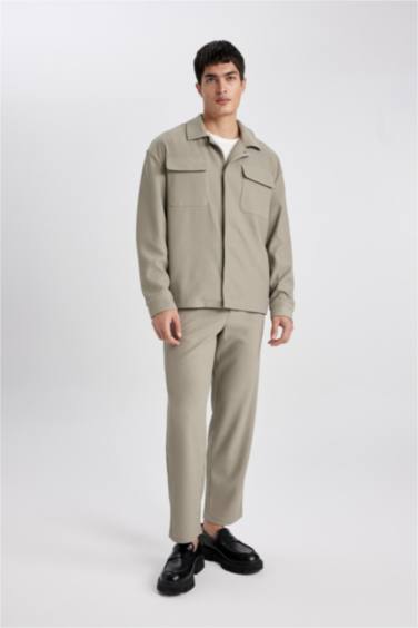 Tapered Fit Regular Hem Trousers