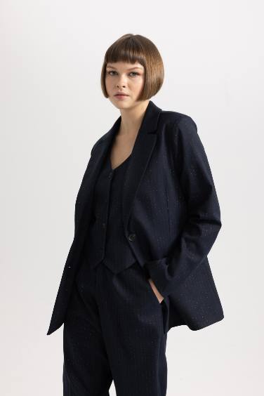 بليزر مخطط قصة فضفاضة