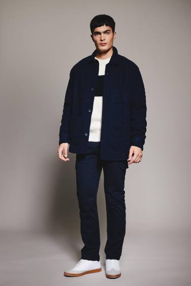 بنطلون كارجو تويل قصة عادية بجيب