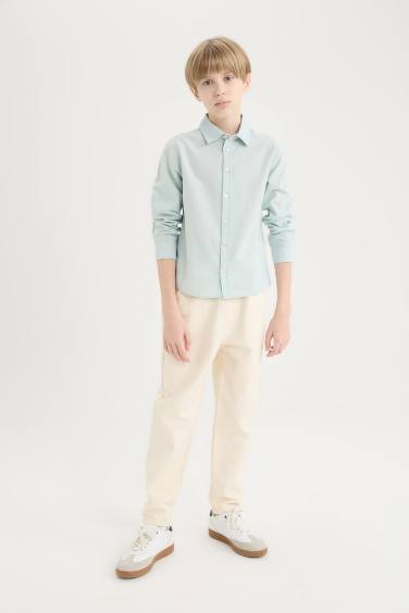 Boy Balloon Fit Standard Leg Twill Trousers