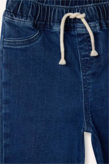 بنطرون جينز بيبي ولادي سادة قصة عادية برجل عادي وجيب