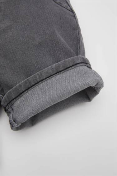 Baby Boy Regular Fit Elastic Band Denim Shorts