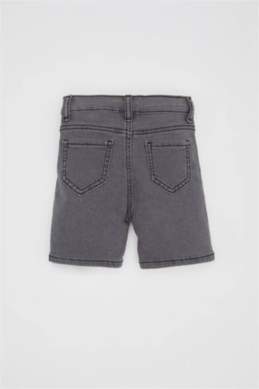 Baby Boy Regular Fit Elastic Band Denim Shorts