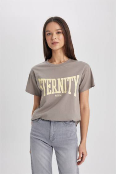 T-Shirt imprimé Coupe Régulière Col Ras Du Cou