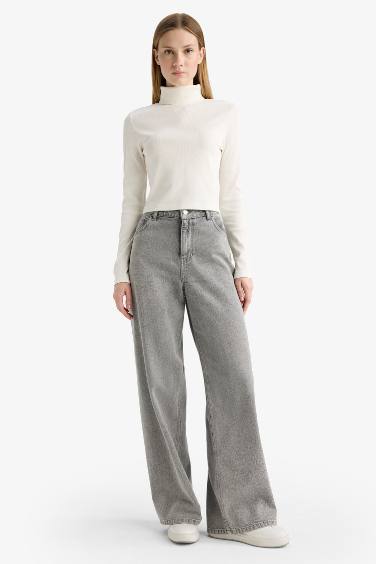 تيشيرت ردن طويل مضلع مخصر هاينك