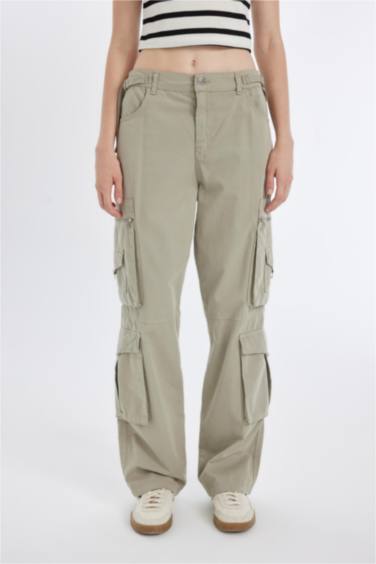 Брюки карго прямого кроя из габардина, Coool