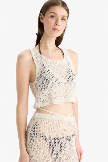 Fall in Love Knitwear Openwork Beach Blouse